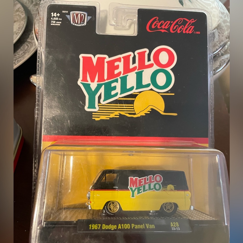 Coca Cola Mello Yello 1967 Dodge A100 Panel Van - Black, Yellow, Red